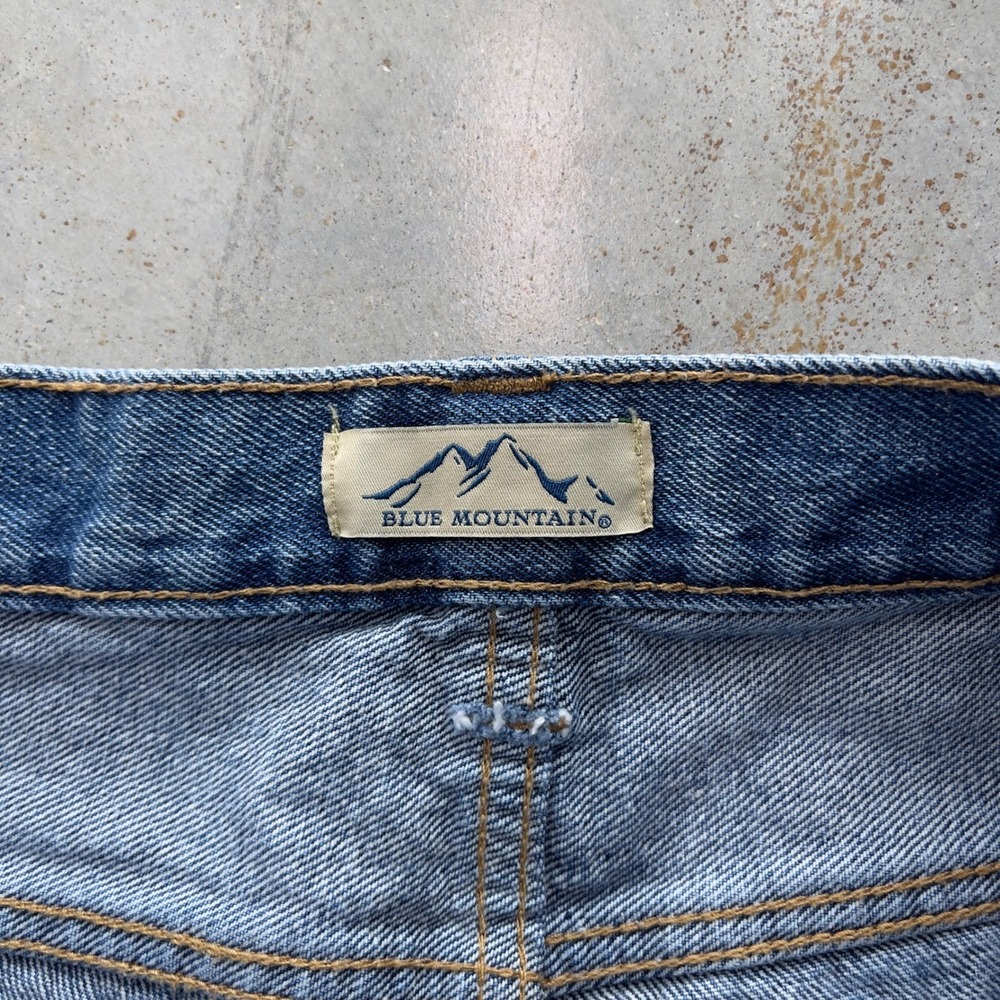 Blue Mountain Carpenter Denim Shorts Mens 36 Blue Workwear Utility Jorts - Picture 4 of 7